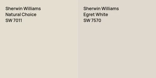 SW 7011 Natural Choice vs SW 7570 Egret White