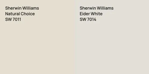 SW 7011 Natural Choice vs SW 7014 Eider White