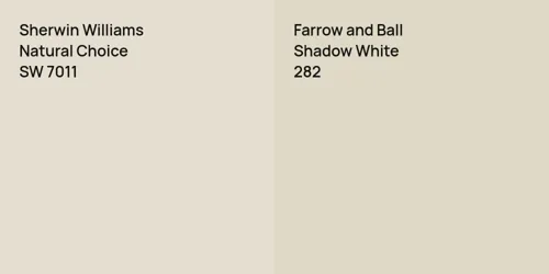 SW 7011 Natural Choice vs 282 Shadow White