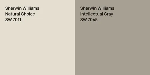 SW 7011 Natural Choice vs SW 7045 Intellectual Gray