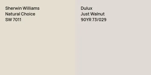 SW 7011 Natural Choice vs 90YR 73/029 Just Walnut