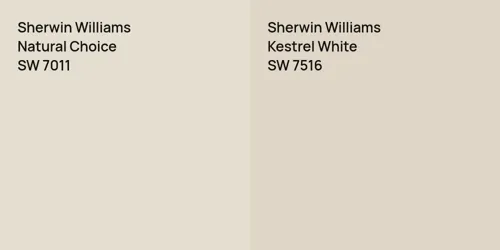 SW 7011 Natural Choice vs SW 7516 Kestrel White