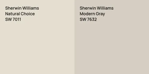 SW 7011 Natural Choice vs SW 7632 Modern Gray