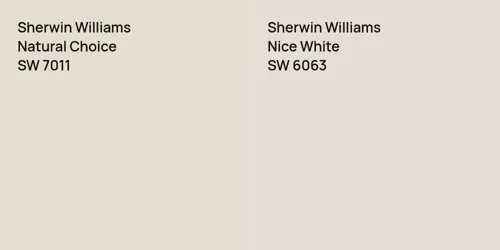 SW 7011 Natural Choice vs SW 6063 Nice White