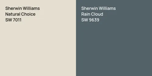 SW 7011 Natural Choice vs SW 9639 Rain Cloud