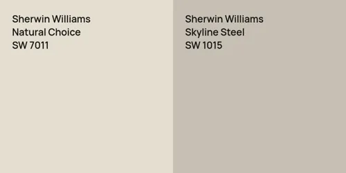 SW 7011 Natural Choice vs SW 1015 Skyline Steel