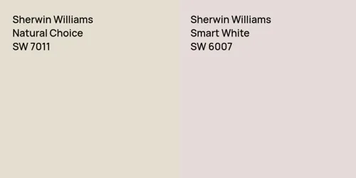 SW 7011 Natural Choice vs SW 6007 Smart White