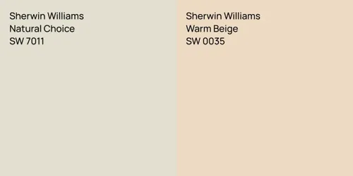 SW 7011 Natural Choice vs SW 0035 Warm Beige