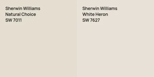 SW 7011 Natural Choice vs SW 7627 White Heron