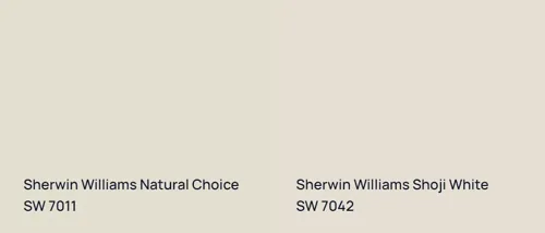 SW 7011 Natural Choice vs SW 7042 Shoji White