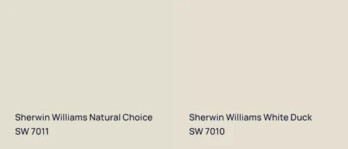 SW 7011 Natural Choice vs SW 7010 White Duck