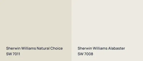 SW 7011 Natural Choice vs SW 7008 Alabaster