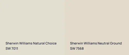 SW 7011 Natural Choice vs SW 7568 Neutral Ground