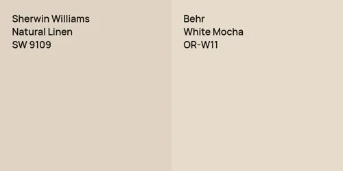 SW 9109 Natural Linen vs OR-W11 White Mocha