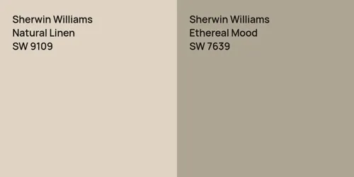 SW 9109 Natural Linen vs SW 7639 Ethereal Mood