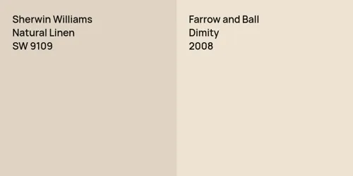 SW 9109 Natural Linen vs 2008 Dimity