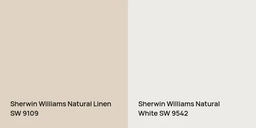 SW 9109 Natural Linen vs SW 9542 Natural White