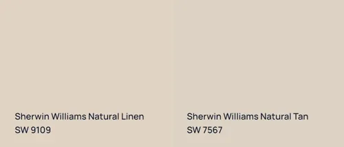 SW 9109 Natural Linen vs SW 7567 Natural Tan