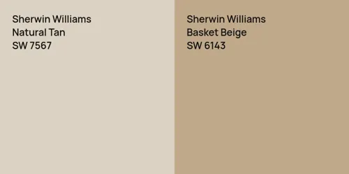 SW 7567 Natural Tan vs SW 6143 Basket Beige