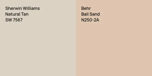 SW 7567 Natural Tan vs N250-2A Bali Sand