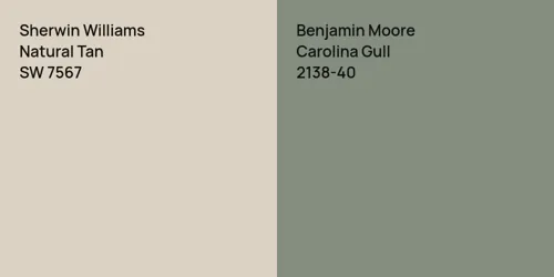 SW 7567 Natural Tan vs 2138-40 Carolina Gull