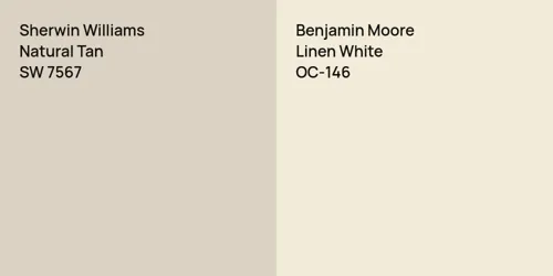 SW 7567 Natural Tan vs OC-146 Linen White