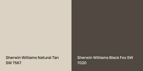 SW 7567 Natural Tan vs SW 7020 Black Fox