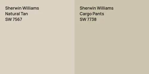 SW 7567 Natural Tan vs SW 7738 Cargo Pants