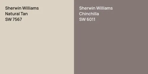 SW 7567 Natural Tan vs SW 6011 Chinchilla