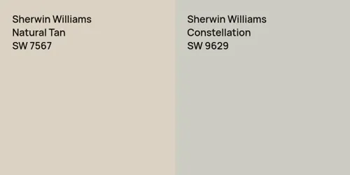 SW 7567 Natural Tan vs SW 9629 Constellation