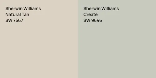 SW 7567 Natural Tan vs SW 9646 Create