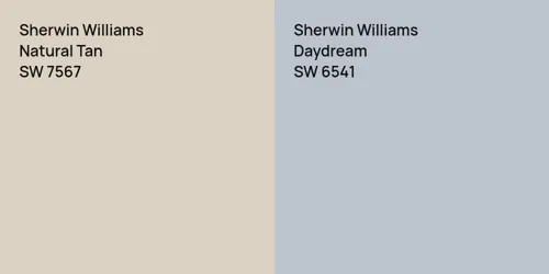 SW 7567 Natural Tan vs SW 6541 Daydream