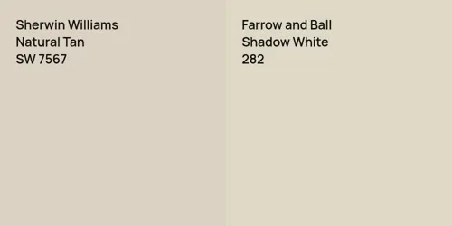 SW 7567 Natural Tan vs 282 Shadow White