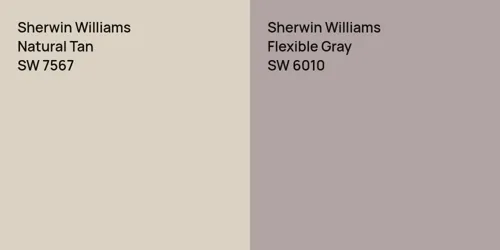 SW 7567 Natural Tan vs SW 6010 Flexible Gray