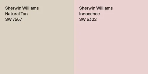 SW 7567 Natural Tan vs SW 6302 Innocence