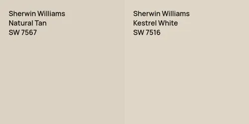 SW 7567 Natural Tan vs SW 7516 Kestrel White