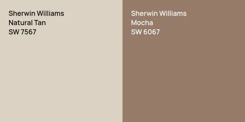 SW 7567 Natural Tan vs SW 6067 Mocha