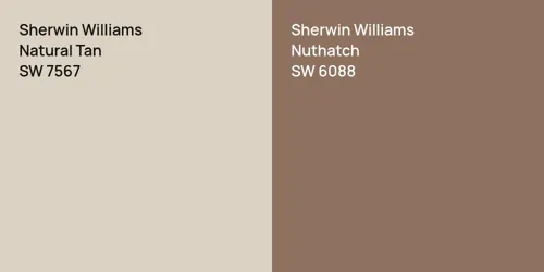 SW 7567 Natural Tan vs SW 6088 Nuthatch