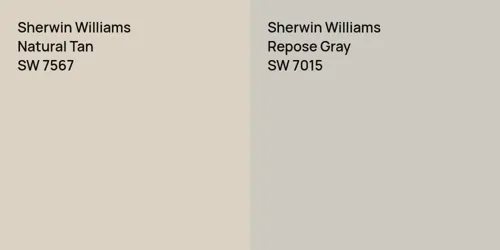 SW 7567 Natural Tan vs SW 7015 Repose Gray