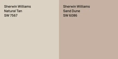 SW 7567 Natural Tan vs SW 6086 Sand Dune