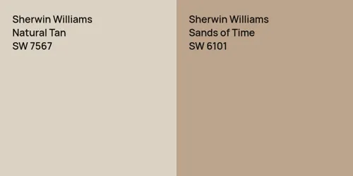 SW 7567 Natural Tan vs SW 6101 Sands of Time