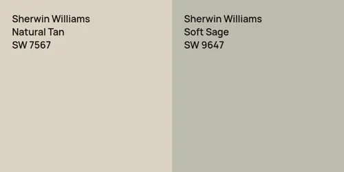 SW 7567 Natural Tan vs SW 9647 Soft Sage