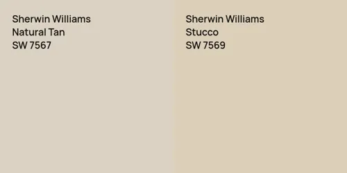 SW 7567 Natural Tan vs SW 7569 Stucco