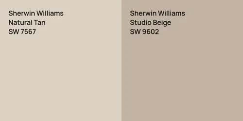 SW 7567 Natural Tan vs SW 9602 Studio Beige