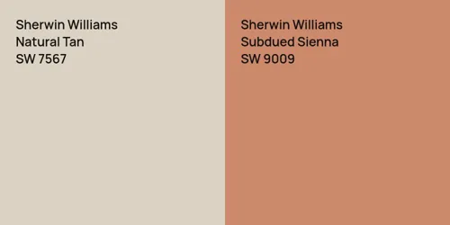 SW 7567 Natural Tan vs SW 9009 Subdued Sienna