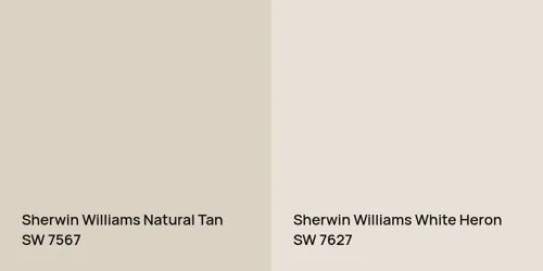 SW 7567 Natural Tan vs SW 7627 White Heron