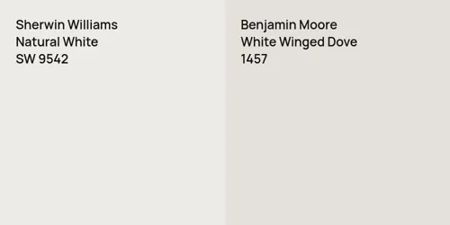 SW 9542 Natural White vs 1457 White Winged Dove