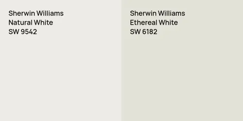 SW 9542 Natural White vs SW 6182 Ethereal White