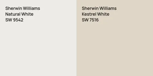 SW 9542 Natural White vs SW 7516 Kestrel White