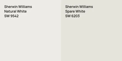 SW 9542 Natural White vs SW 6203 Spare White